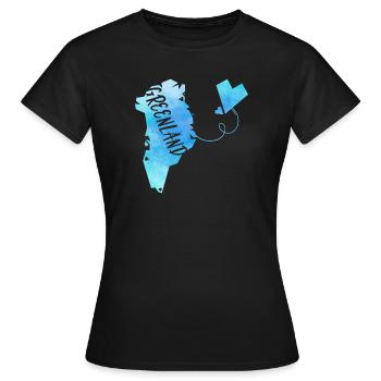 Greenland - Women's T-Shirt - black - Front - AI Model Female 172 dark (172cm)