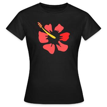 Fleur Rose Rose Fleur Fleurs Rose Rose Fleurs - T-shirt Femme - noir - Devant - AI Model Female 172 dark (172cm)