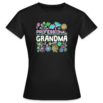 Grand-mère disant Grand-mère Grand-mère Retraite - T-shirt Femme - noir - Devant - AI Model Female 172 dark (172cm)