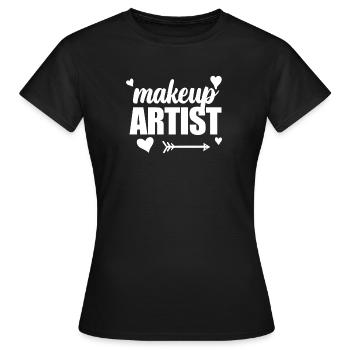 Make Up Artist Kosmetikerin - Frauen T-Shirt - Schwarz - Vorne - AI Model Female 172 dark (172cm)