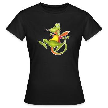 petit dragon - T-shirt Femme - noir - Devant - AI Model Female 172 dark (172cm)