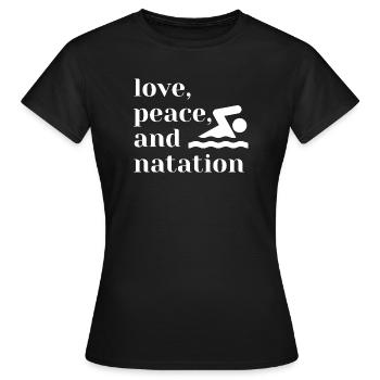 Comedy Schwimmen - Frauen T-Shirt - Schwarz - Vorne - AI Model Female 172 dark (172cm)
