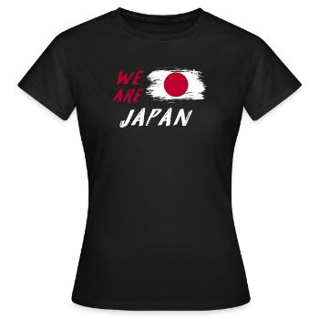 Nous sommes la conception des drapeaux du Japon - T-shirt Femme - noir - Devant - AI Model Female 172 dark (172cm)