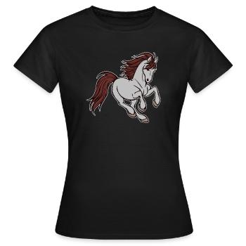Chevaux islandais Chevaux Chevaux de galop Amour Islandais - T-shirt Femme - noir - Devant - AI Model Female 172 dark (172cm)