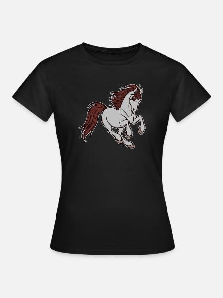 Islandpferde Pferde Galopp Pferdeliebe Isländer - Frauen T-Shirt - Schwarz