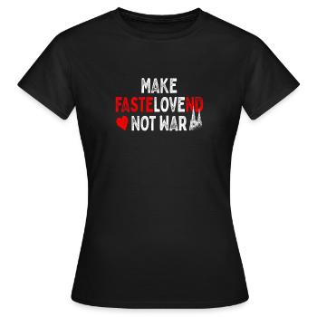 Carnaval de Cologne Faire Fastelovend Pas La Guerre Amour Kölsch - T-shirt Femme - noir - Devant - AI Model Female 172 dark (172cm)