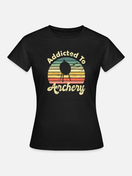 Bogenschiessen Bogenschiesser Bogenschütze - Frauen T-Shirt - Schwarz