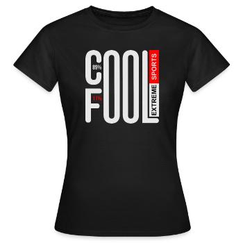 COOL AND FOOL EXTREME SPORTS - Women's T-Shirt - black - Front - AI Model Female 172 dark (172cm)