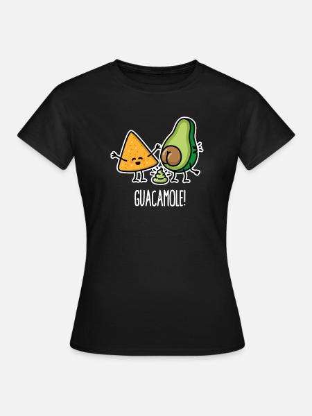 Lustige Avocado kackt Guacamole Tortilla-Chips - Frauen T-Shirt - Schwarz