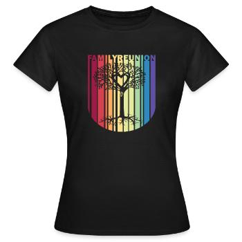 Family Reunion Family Reunion Family Tree - Women's T-Shirt - black - Front - AI Model Female 172 dark (172cm)