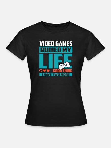 Gamer Extra Leben - Frauen T-Shirt - Schwarz