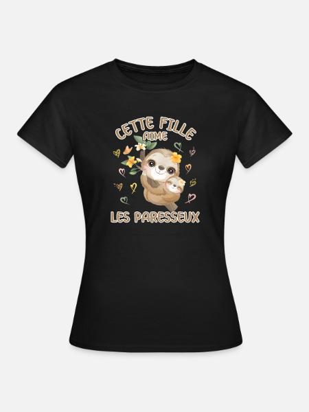 Dieses Mädchen Liebt Faultiere - Frauen T-Shirt - Schwarz