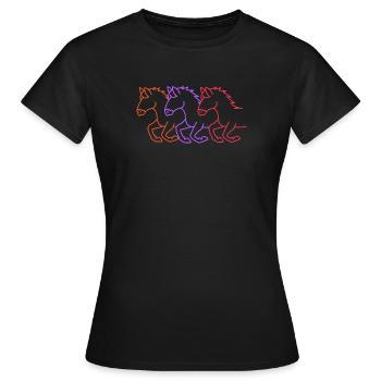 Chevaux Galop Chevaux islandais Mare Trot Équitation - T-shirt Femme - noir - Devant - AI Model Female 172 dark (172cm)