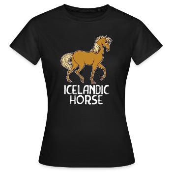 Haflinger Pferde Pferdenarr Statement Islandpferde - Frauen T-Shirt - Schwarz - Vorne - AI Model Female 172 dark (172cm)