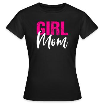 Girl Mom Daughter Mother Mom - Women's T-Shirt - black - Front - AI Model Female 172 dark (172cm)
