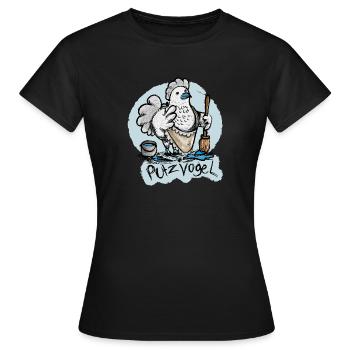 Mein Putzvogel - Frauen T-Shirt - Schwarz - Vorne - AI Model Female 172 dark (172cm)