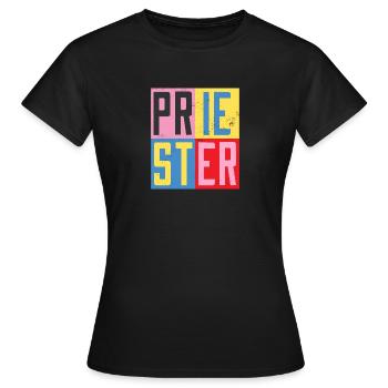 Priester Design - Frauen T-Shirt - Schwarz - Vorne - AI Model Female 172 dark (172cm)