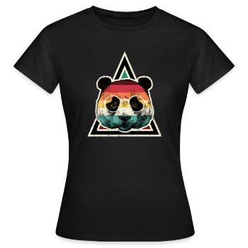 Regenbogenpanda-Prisma - Frauen T-Shirt - Schwarz - Vorne - AI Model Female 172 dark (172cm)