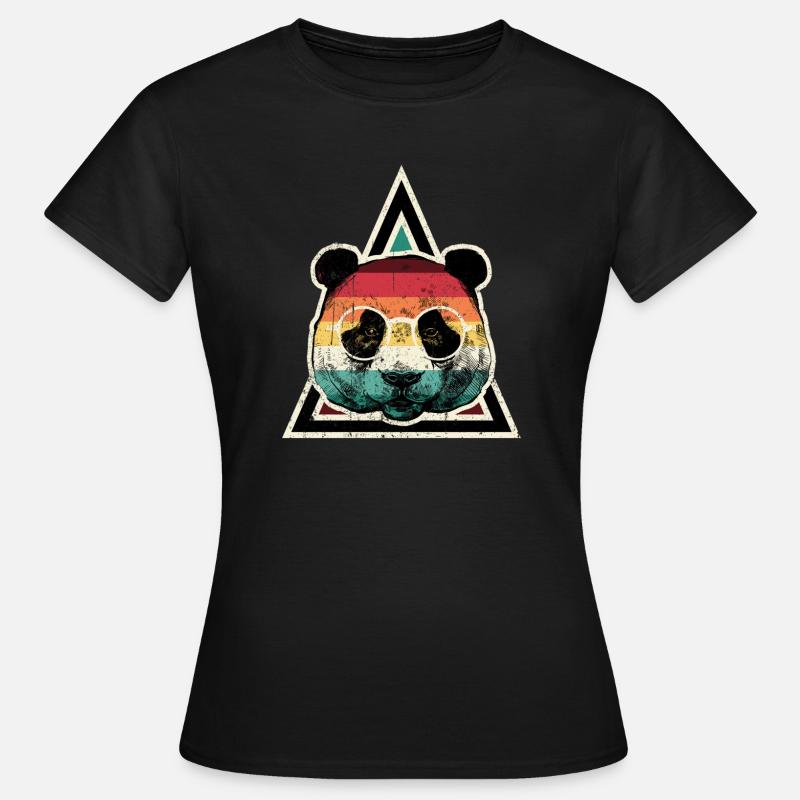 Rainbow Panda Prism - Women's T-Shirt - black