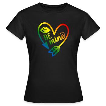 t-shirt de la Saint-Valentin soit le mien Saint-Valentin - T-shirt Femme - noir - Devant - AI Model Female 172 dark (172cm)