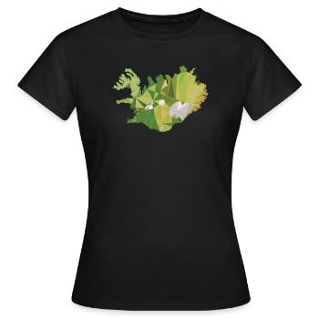 Islande Holiday Road Road Ring Road Glacier - T-shirt Femme - noir - Devant - AI Model Female 172 dark (172cm)