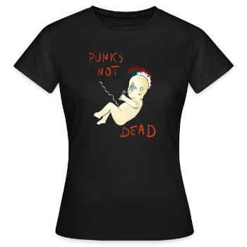 Punks Not Dead - Women's T-Shirt - black - Front - AI Model Female 172 dark (172cm)