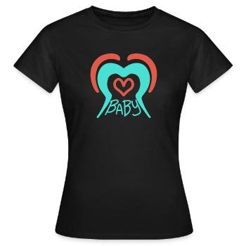 Bébé - T-shirt Femme - noir - Devant - AI Model Female 172 dark (172cm)