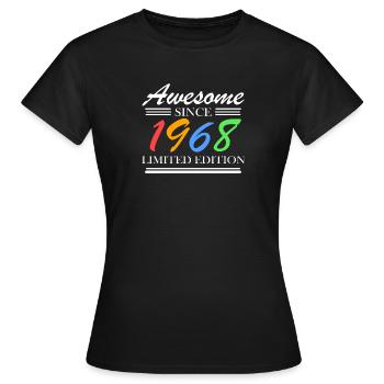 1968 - Born 1968 - Fantastic since 1968 - Women's T-Shirt - black - Front - AI Model Female 172 dark (172cm)