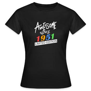 1951 - Born 1951 - Fantastic since 1951 - Women's T-Shirt - black - Front - AI Model Female 172 dark (172cm)
