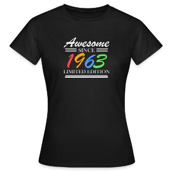 1963 - Born 1963 - Fantastic since 1963 - Women's T-Shirt - black - Front - AI Model Female 172 dark (172cm)