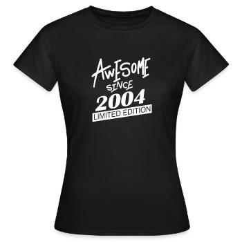 2004 - Jahrgang 2004 - Fantastisch seit 2004 - Frauen T-Shirt - Schwarz - Vorne - AI Model Female 172 dark (172cm)