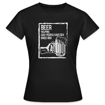Biertrinker Bier Trinken Sauftour Männer - Frauen T-Shirt - Schwarz - Vorne - AI Model Female 172 dark (172cm)