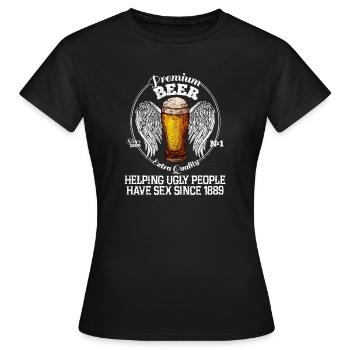 Biertrinker Bier Trinken Sauftour Männer - Frauen T-Shirt - Schwarz - Vorne - AI Model Female 172 dark (172cm)