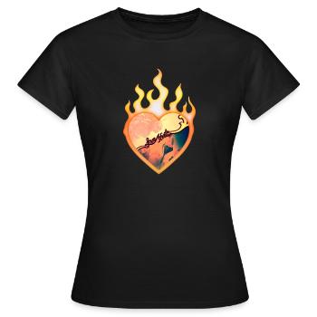 wunderbares Blumendesign - Frauen T-Shirt - Schwarz - Vorne - AI Model Female 172 dark (172cm)