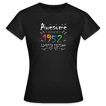 1952 - Born 1952 - Fantastic since 1952 - Women's T-Shirt - black - Front - AI Model Female 172 dark (172cm)