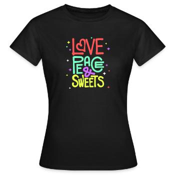 Sweets Statement Dessert With a sweet tooth - Women's T-Shirt - black - Front - AI Model Female 172 dark (172cm)