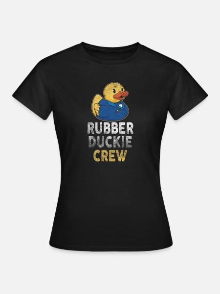 Badeendje Rubber Duckie Crew - Vrouwen T-shirt - zwart