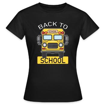Back to school Schulbeginn Schulbus - Frauen T-Shirt - Schwarz - Vorne - AI Model Female 172 dark (172cm)