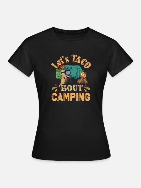 Tacos über Camping Lustiges Glamping - Frauen T-Shirt - Schwarz
