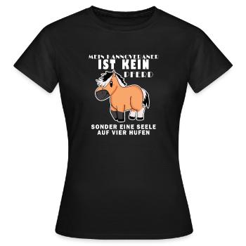 Hannoveraner Pferd Hauspferd - Frauen T-Shirt - Schwarz - Vorne - AI Model Female 172 dark (172cm)