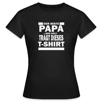 Der Beste Papa - Frauen T-Shirt - Schwarz - Vorne - AI Model Female 172 dark (172cm)