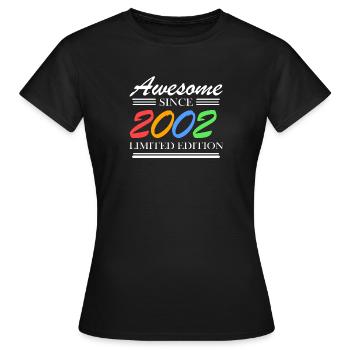 2002 - Jahrgang 2002 - Fantastisch seit 2002 - Frauen T-Shirt - Schwarz - Vorne - AI Model Female 172 dark (172cm)