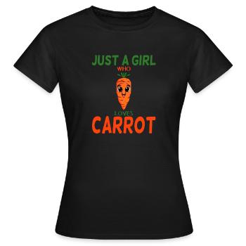 Vegan Carotte Carotte Carottes - T-shirt Femme - noir - Devant - AI Model Female 172 dark (172cm)