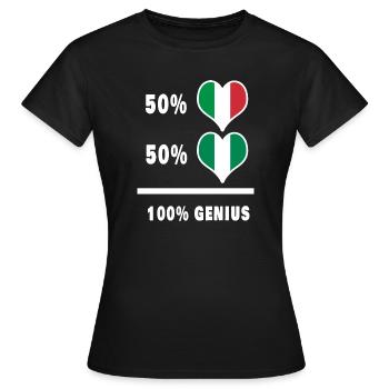 Brillant Italie et Nigeria / Cadeau - T-shirt Femme - noir - Devant - AI Model Female 172 dark (172cm)