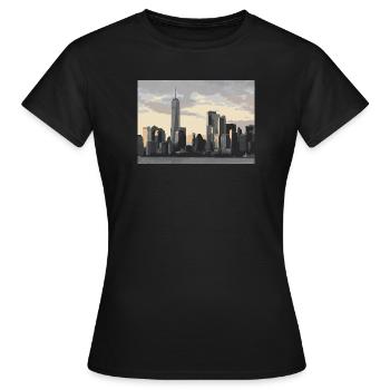new york city skyline - Frauen T-Shirt - Schwarz - Vorne - AI Model Female 172 dark (172cm)