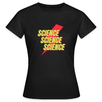 Conception du boulon scientifique néon - T-shirt Femme - noir - Devant - AI Model Female 172 dark (172cm)