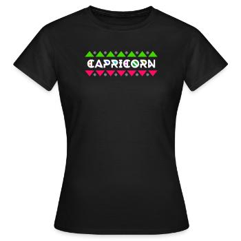 Astronomie Superstition Interprétation des étoiles Capricorne - T-shirt Femme - noir - Devant - AI Model Female 172 dark (172cm)