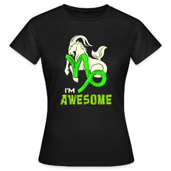 Cool Capricorn Statement Zodiac Sign Esotericism - Women's T-Shirt - black - Front - AI Model Female 172 dark (172cm)