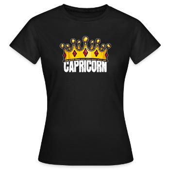 Capricorne Horoscope Superstition Signes du zodiaque - T-shirt Femme - noir - Devant - AI Model Female 172 dark (172cm)
