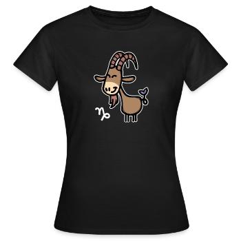 Astronomy Horoscope Capricorn Tides Esotericism - Women's T-Shirt - black - Front - AI Model Female 172 dark (172cm)